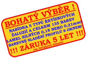 Garn��e �aluzie Medek - akce horizont�ln� �et�zkov� �aluzie